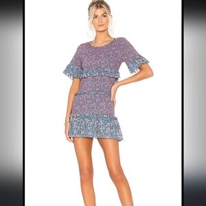 Loveshackfancy Aveline Smocked Mini Dress